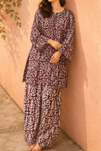AHONE | Noor – Maroon Batik Co-Ord Set